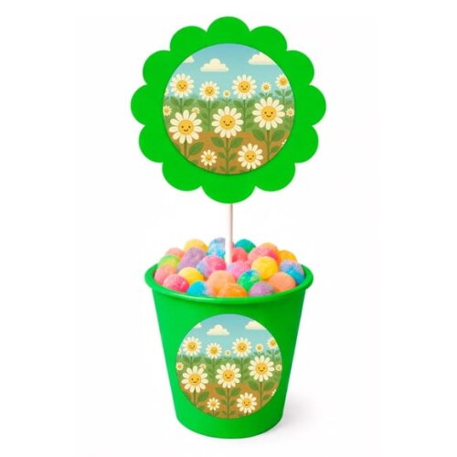 Centro de Mesa Flor Personalizado Margaridas