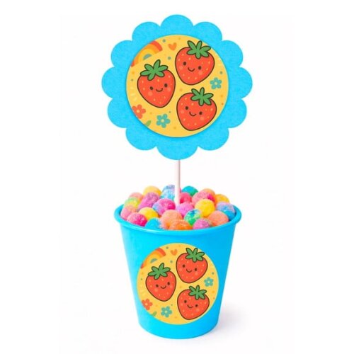 Centro de Mesa Flor Personalizado Moaranguinhos Fofos