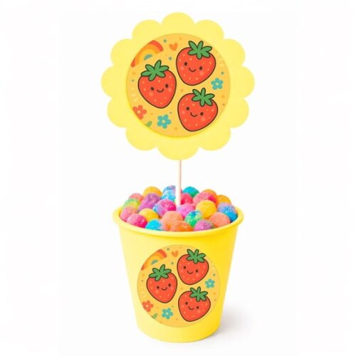 Centro de Mesa Flor Personalizado Moaranguinhos Fofos