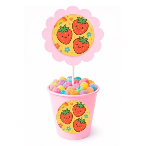 Centro de Mesa Flor Personalizado Moaranguinhos Fofos
