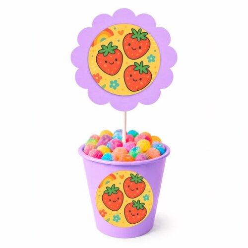 Centro de Mesa Flor Personalizado Moaranguinhos Fofos