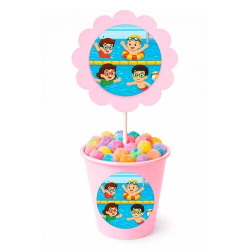 Centro de Mesa Flor Personalizado Natação