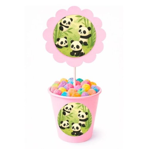 Centro de Mesa Flor Personalizado Pandinhas