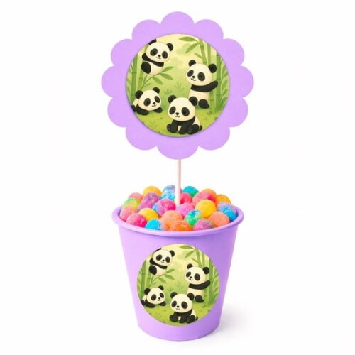 Centro de Mesa Flor Personalizado Pandinhas