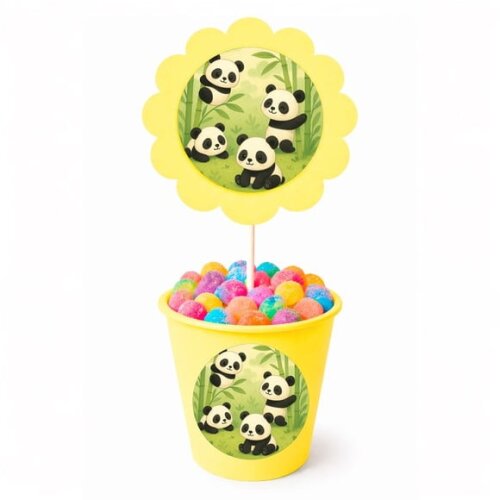 Centro de Mesa Flor Personalizado Pandinhas