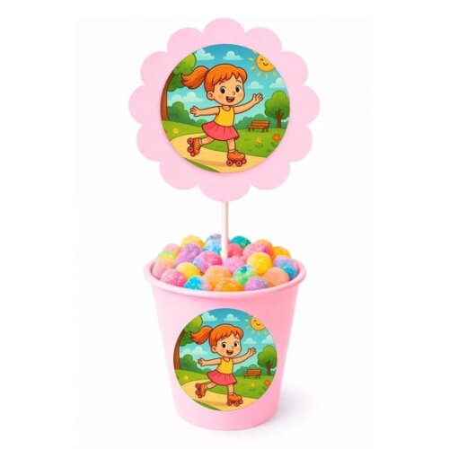 Centro de Mesa Flor Personalizado Patins