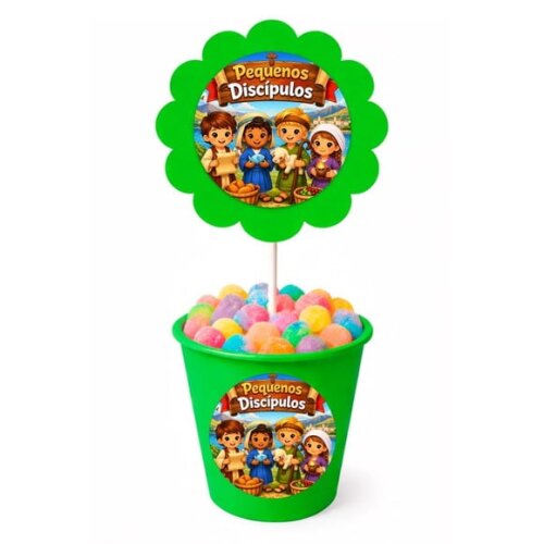 Centro de Mesa Flor Personalizado Pequenos Discípulos