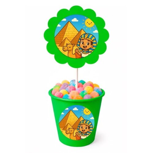 Centro de Mesa Flor Personalizado Pirâmides do Egito