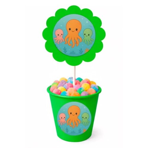 Centro de Mesa Flor Personalizado Polvinhos