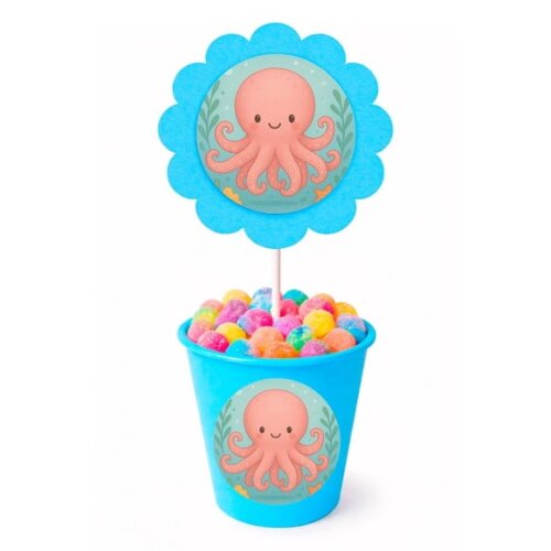 Centro de Mesa Flor Personalizado Polvo