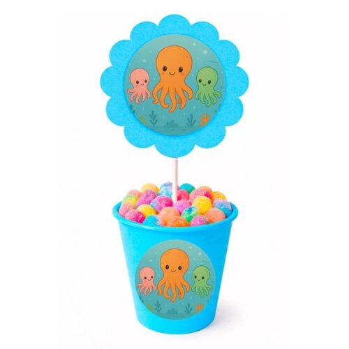 Centro de Mesa Flor Personalizado Polvinhos