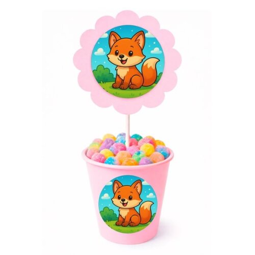 Centro de Mesa Flor Personalizado Raposinha