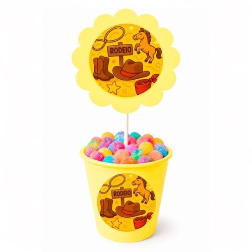 Centro de Mesa Flor Personalizado Rodeio