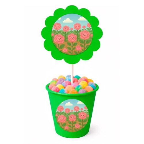 Centro de Mesa Flor Personalizado Rosas Fofas