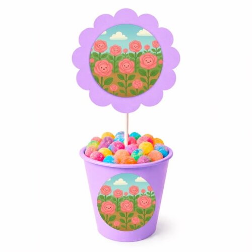 Centro de Mesa Flor Personalizado Rosas Fofas