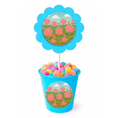 Centro de Mesa Flor Personalizado Rosas Fofas