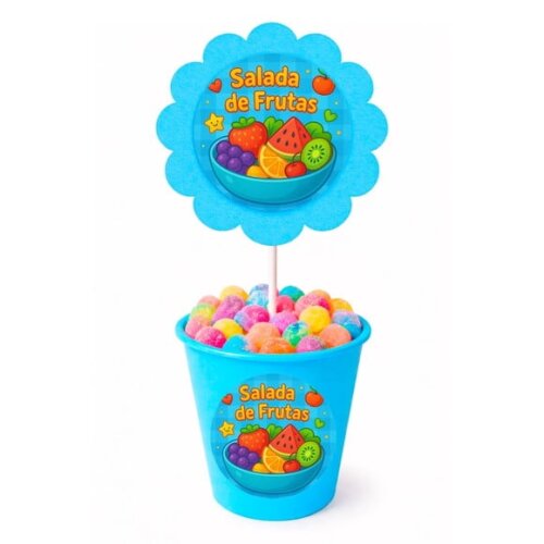 Centro de Mesa Flor Personalizado Salada de Frutas