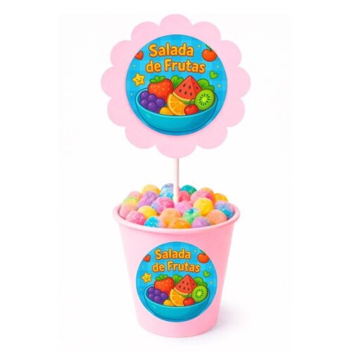 Centro de Mesa Flor Personalizado Salada de Frutas