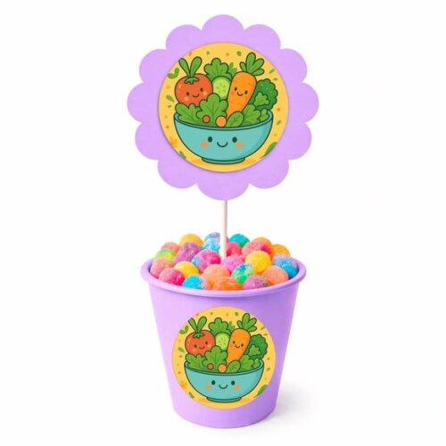 Centro de Mesa Flor Personalizado Salada Divertida