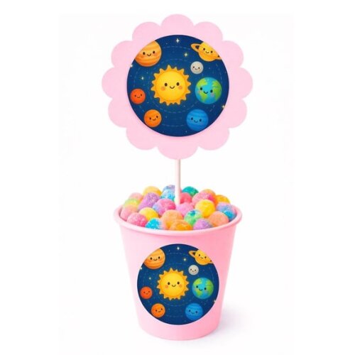 Centro de Mesa Flor Personalizado Sistema Solar