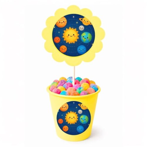 Centro de Mesa Flor Personalizado Sistema Solar