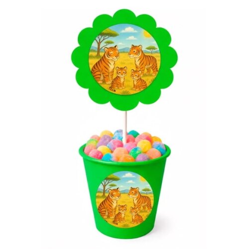 Centro de Mesa Flor Personalizado Tigres