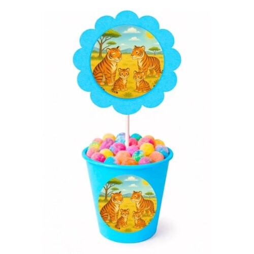Centro de Mesa Flor Personalizado Tigres