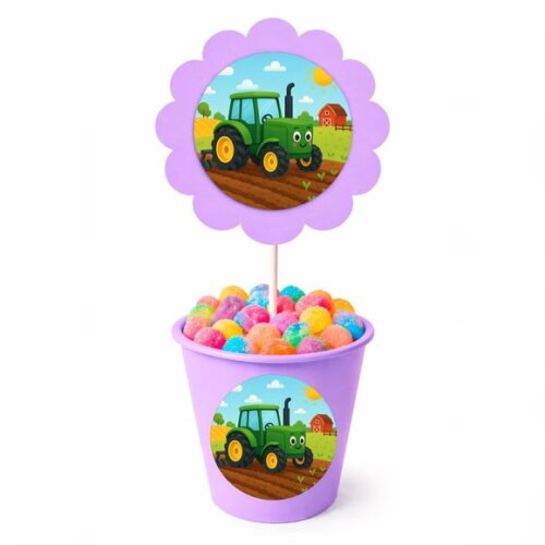 Centro de Mesa Flor Personalizado Trator