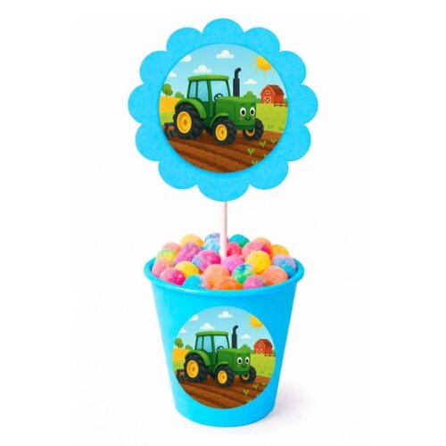 Centro de Mesa Flor Personalizado Trator