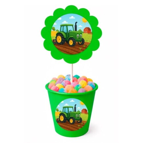 Centro de Mesa Flor Personalizado Trator