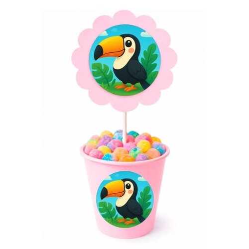 Centro de Mesa Flor Personalizado Tucano