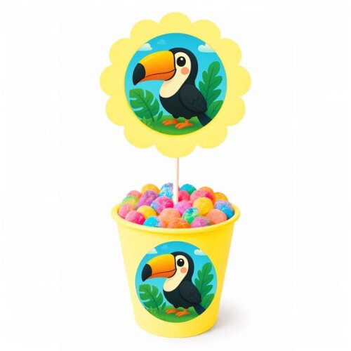Centro de Mesa Flor Personalizado Tucano