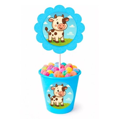 Centro de Mesa Flor Personalizado Vaquinha