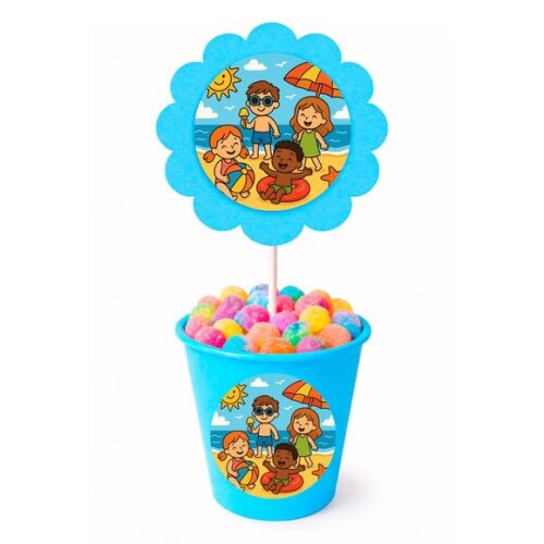 Centro de Mesa Flor Personalizado Verão Divertido