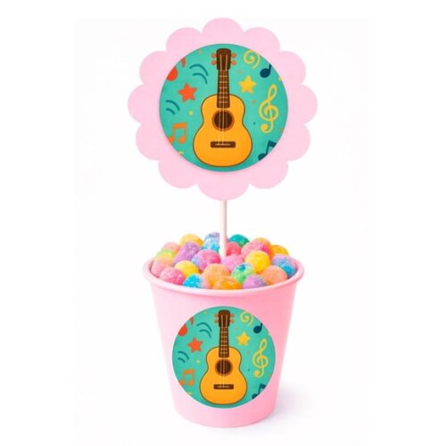 Centro de Mesa Flor Personalizado Violão