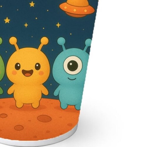 Copo de Papel Aniversário Festa Alienígenas Fofos
