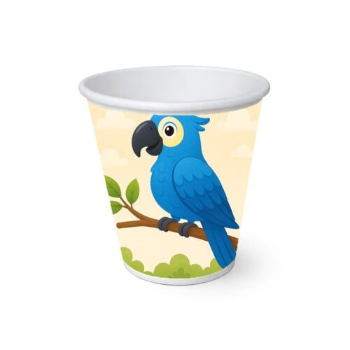 Copo de Papel Aniversário Festa Arara Azul