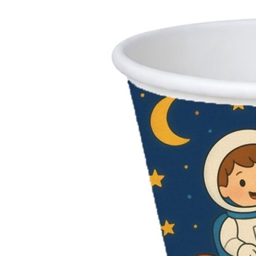 Copo de Papel Aniversário Festa Aventura Espacial