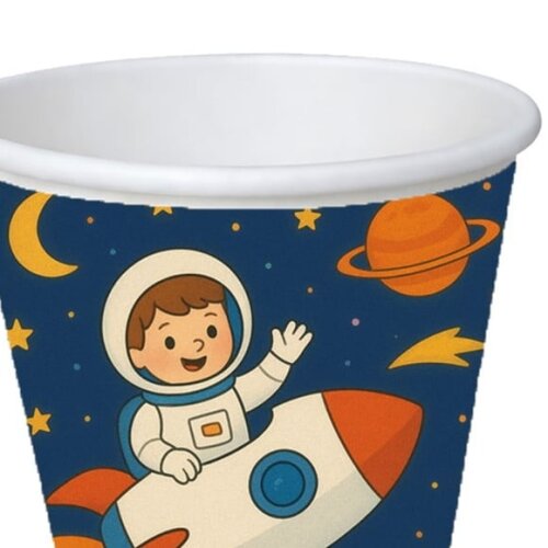 Copo de Papel Aniversário Festa Aventura Espacial