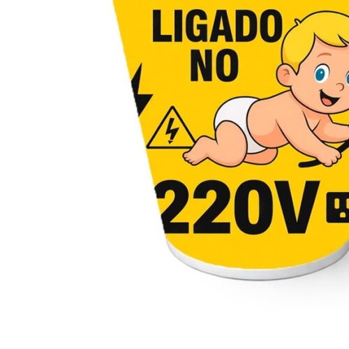 Copo de Papel Aniversário Festa Bebê Ligado no 220v