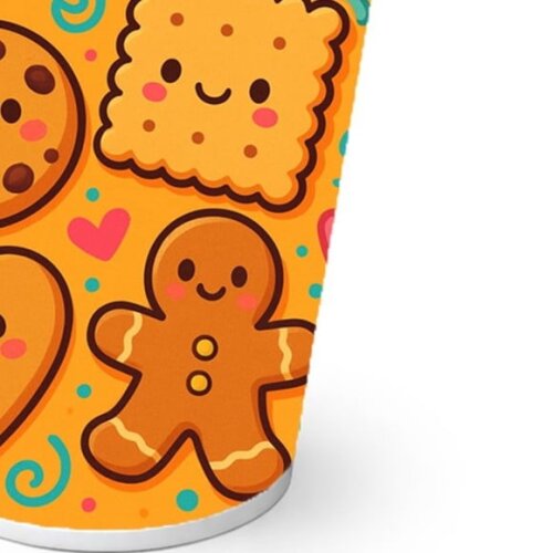 Copo de Papel Aniversário Festa Biscoitinhos