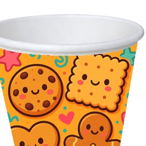 Copo de Papel Aniversário Festa Biscoitinhos