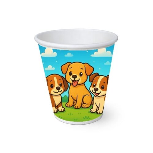 Copo de Papel Aniversário Festa Cachorrinhos