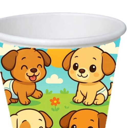 Copo de Papel Aniversário Festa Cachorrinhos Baby