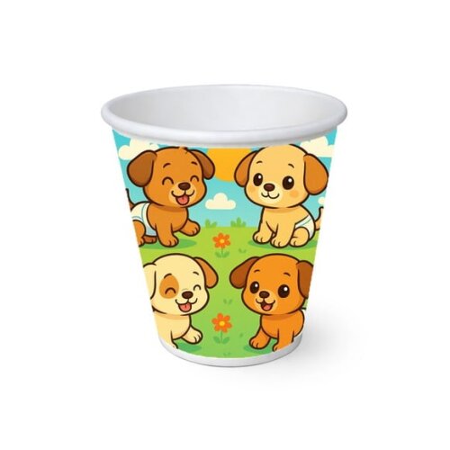 Copo de Papel Aniversário Festa Cachorrinhos Baby