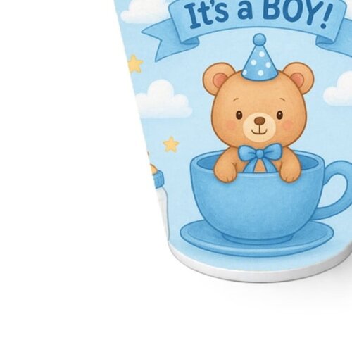 Copo de Papel Aniversário Festa Chá de Bebê Menino