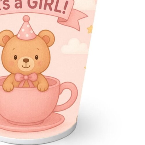 Copo de Papel Aniversário Festa Chá de Bebê Menina