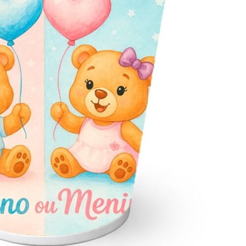 Copo de Papel Aniversário Festa Chá de Revelação