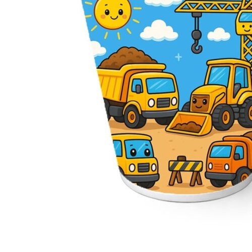 Copo de Papel Aniversário Festa Construção Civil