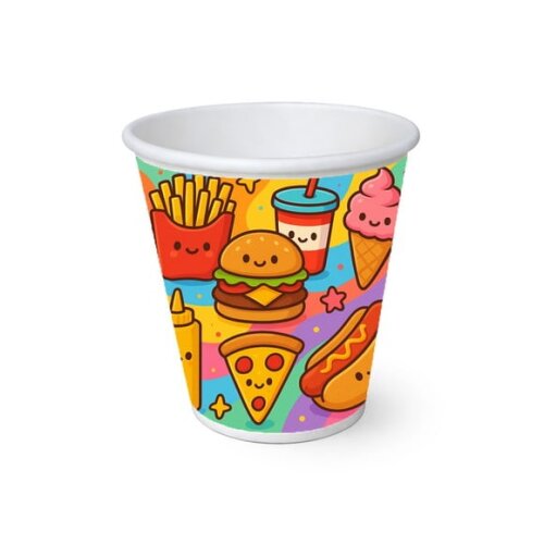 Copo de Papel Aniversário Festa Fast Food